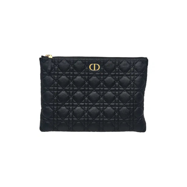 [BUNJANG] Dior Caro Surplé Canage Clutch Bag Black Leather / 디올 카로 서플 까나쥬 클러치백
