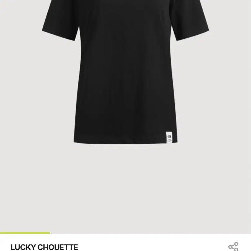 [BUNJANG] Lucky Chouette Lettering Short Sleeve T-Shirt Black / 럭키슈에뜨 레터링 반팔 티셔츠