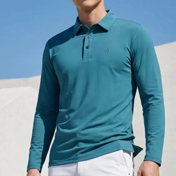 [BUNJANG] Kim Young Joo Golf Men's Long Sleeve Cooling Polo Shirt / 새상품 김영주 골프 남성 긴팔 냉감 카라티 95~105