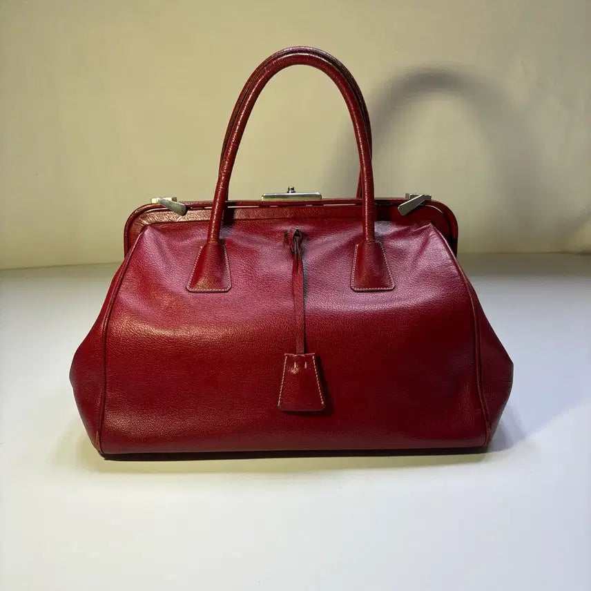 [BUNJANG] Prada Red Doctor Bag Tote Bag / 프라다 레드 닥터백 토트백 정품