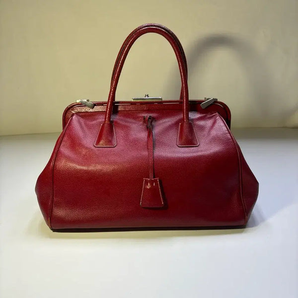 [BUNJANG] Prada Red Doctor Bag Tote Bag / 프라다 레드 닥터백 토트백 정품