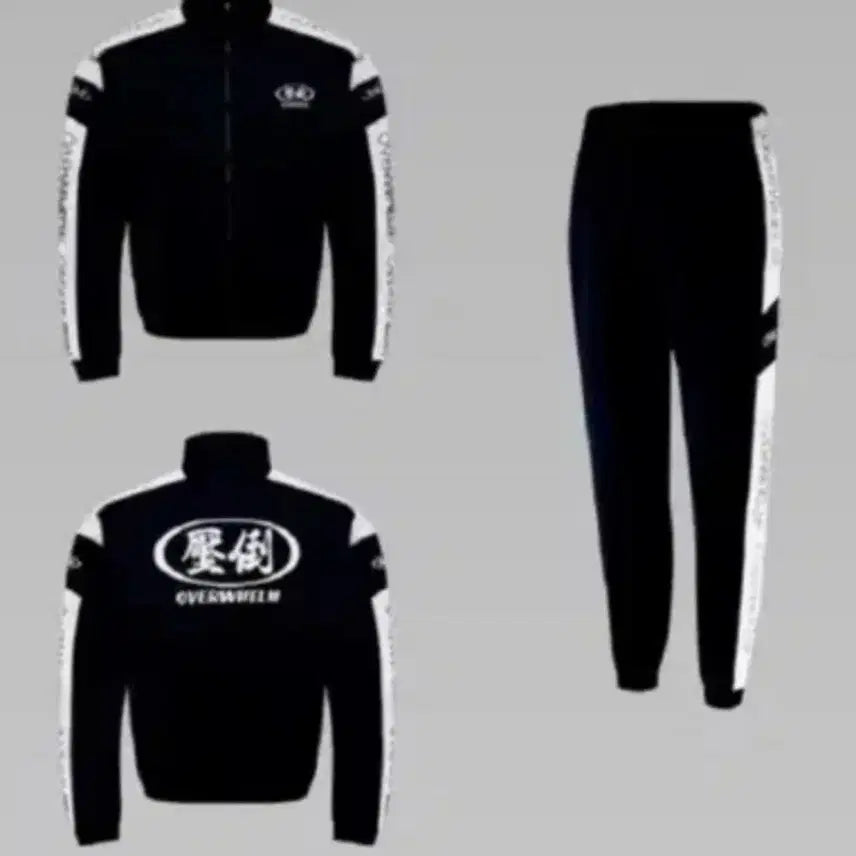 [BUNJANG] ADDO001 Windbreaker Training Set - Black, Size M / 압도001 m 바람막이 세트