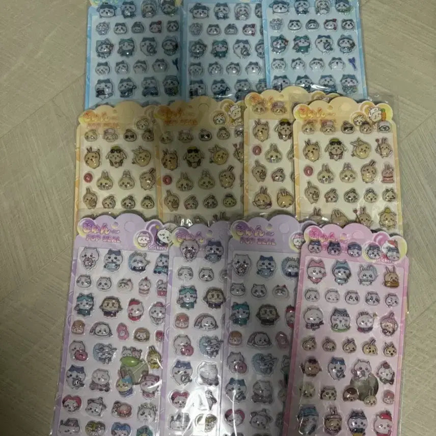 [BUNJANG] Cheeky Animals 3D Sticker Bundle / 먼작귀 입체 스티커  9개 일괄