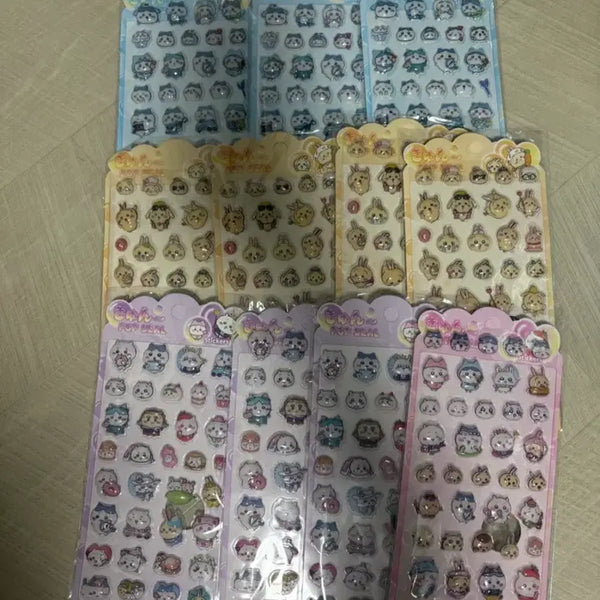 [BUNJANG] Cheeky Animals 3D Sticker Bundle / 먼작귀 입체 스티커  9개 일괄