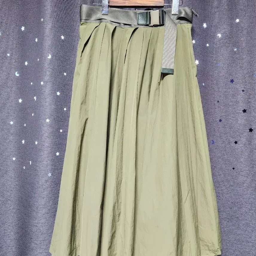 [BUNJANG] Misha Belted Khaki Pleated Full Skirt / 한섬미샤 벨티드 카키색 플리츠 풀스커트-55추천