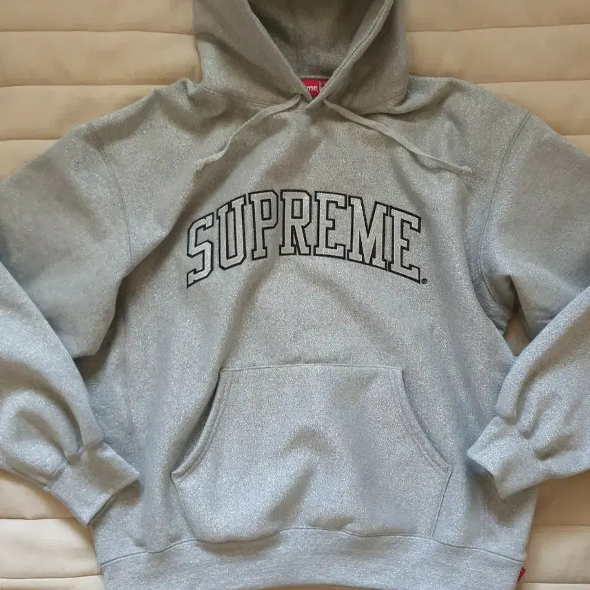 [BUNJANG] Supreme Men's Hoodie Silver XL / 슈프림 남성 후드티 실버 xl 펄(반짝이)