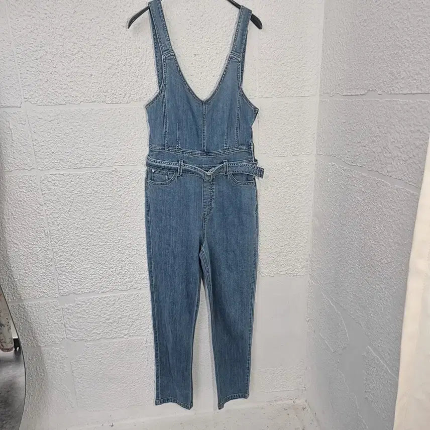 [BUNJANG] Guess Denim Jumpsuit with Belt / 게스 데님 점프수트 벨트 포함