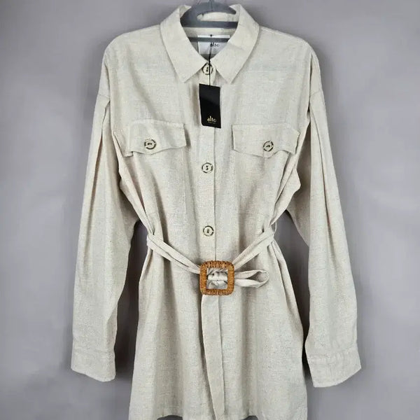 [BUNJANG] Alto Linen Blend Belted Jacket (New) / [무료배송]새상품 알토 F 린넨 마 혼방 벨트 자켓