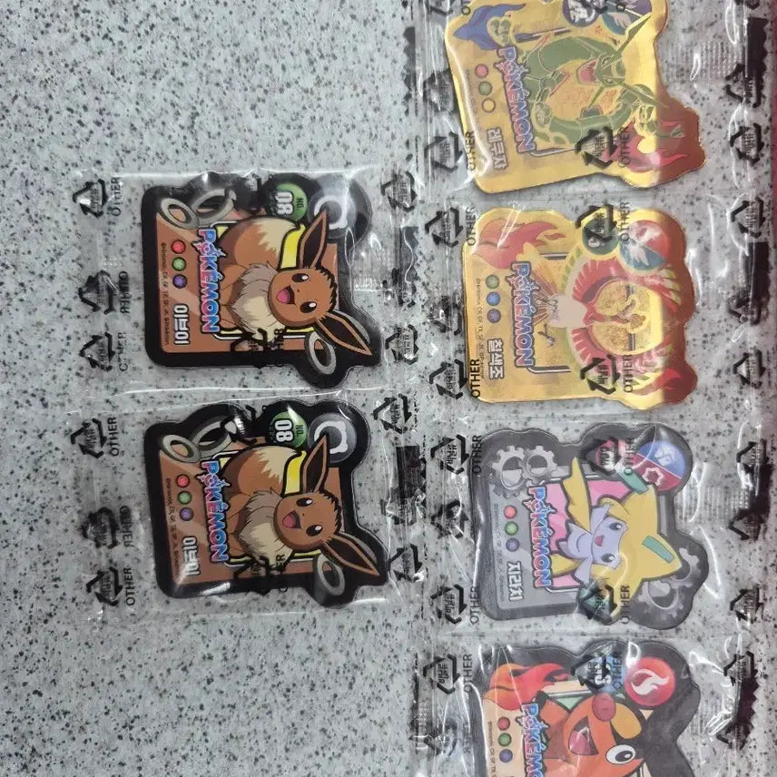 [BUNJANG] Pokemon Cookie Magnet Set (Rayquaza, Eevee, Jirachi, Ho-Oh, Torkoal) / 포켓몬 쿠키 레쿠자 /이브이 / 지라치 / 칠색조 / 뚜꾸리 마그넷 판매