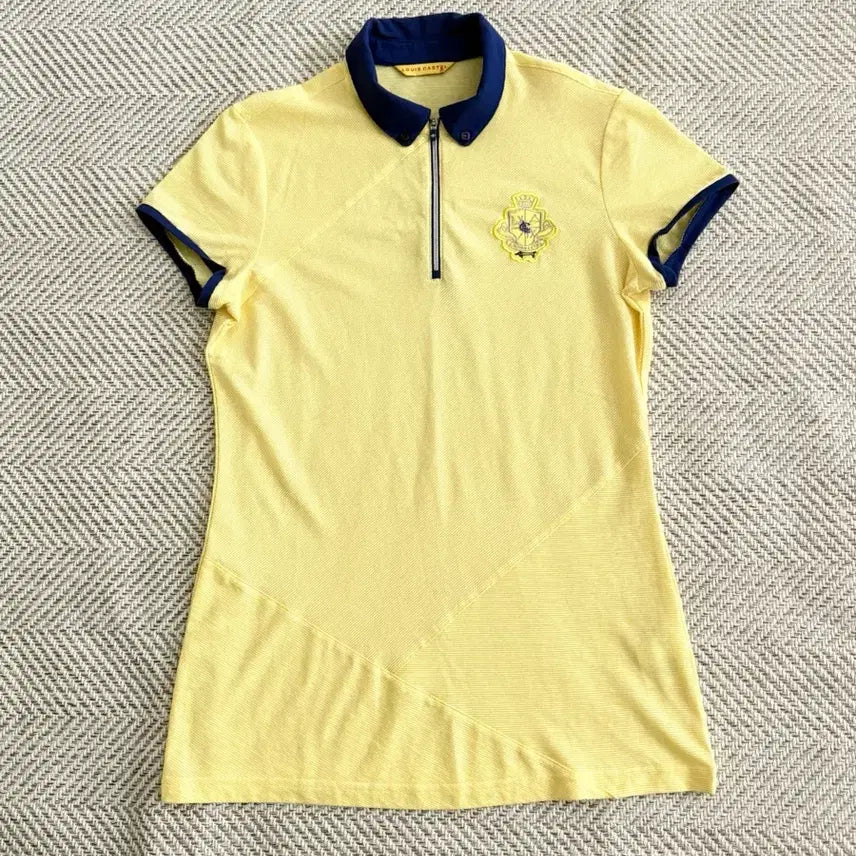 [BUNJANG] Louis Castel Yellow Golf T-Shirt / 루이카스텔 연노랑 골프 티셔츠