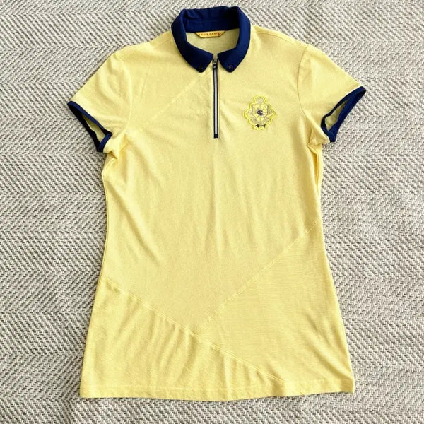 [BUNJANG] Louis Castel Yellow Golf T-Shirt / 루이카스텔 연노랑 골프 티셔츠