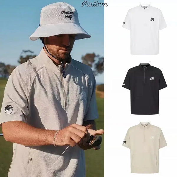 [BUNJANG] Malbon Golf Men's Short Sleeve T-Shirt / 말본골프웨어남성반팔티