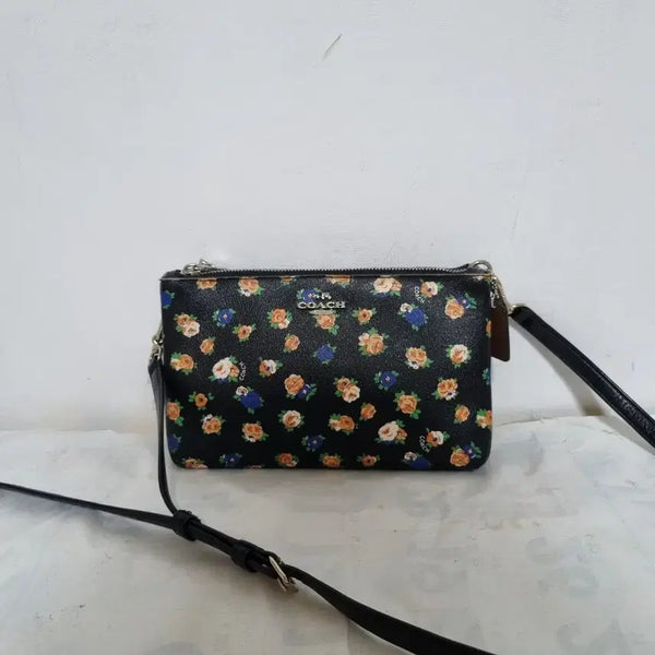 [BUNJANG] Coach Floral Pattern Women's Crossbody Bag / 코치 플로럴 패턴 여성용 크로스백
