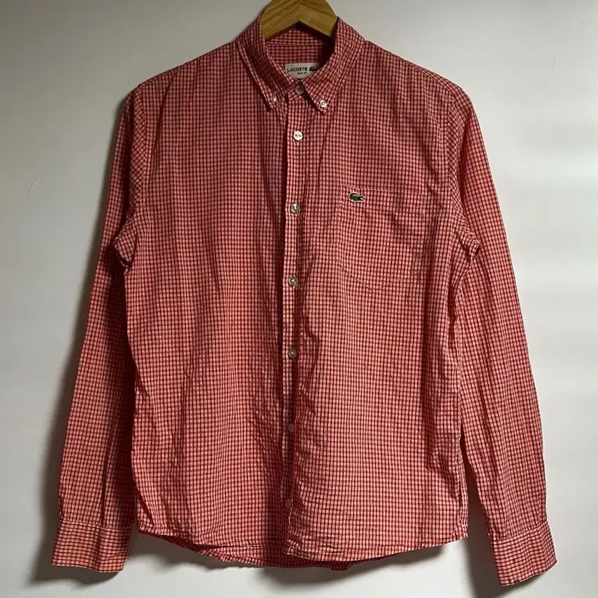 [BUNJANG] Lacoste Dartane Check Slim Fit Shirt / 라코스테 다탄체크 슬림핏 셔츠 남방 95