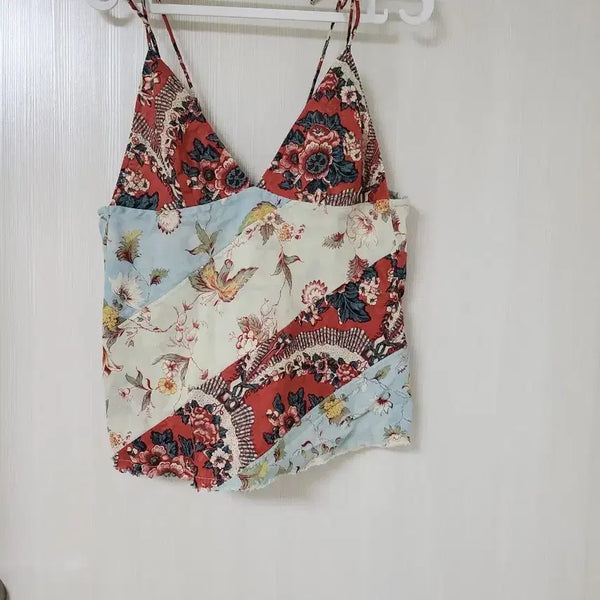 [BUNJANG] Ralph Lauren Patchwork Sleeveless Top / 란프로렌 패치워크 패턴 민소매 탑
