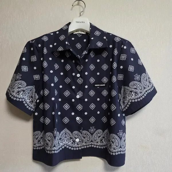 [BUNJANG] Miu Miu Patterned Shirt / 미우미우 셔츠