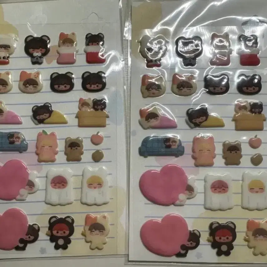 [BUNJANG] NCT Haechan & Jeno Sticker Bundle Set / 일괄 엔시티 곰앤치 다님 재현 해찬 스티커 치즈잰 곰효기