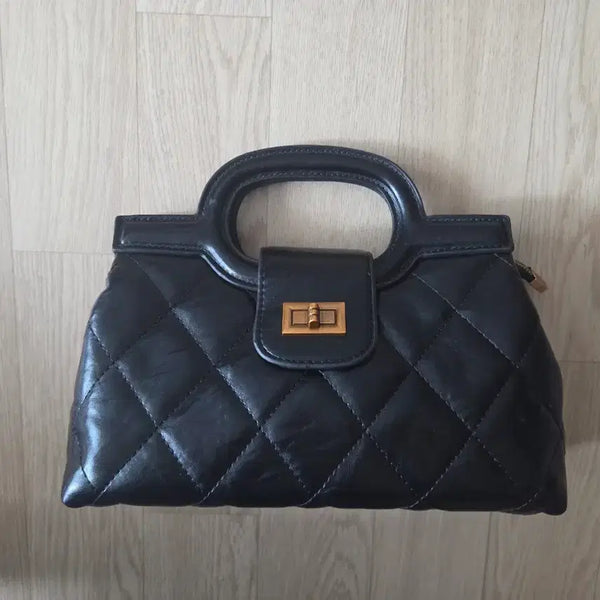 [BUNJANG] Quilted Tote Bag Black / 퀼팅 토트백 블랙 새제품