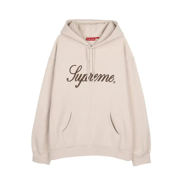 [BUNJANG] Supreme Embroidered Script Hooded Sweatshirt Bone XL / [XL] 슈프림 자수 스크립트 후드 스웨트셔츠 본 - 24FW