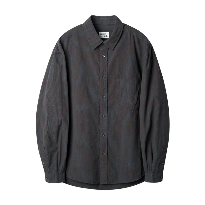 [BUNJANG] Roughside Primary Shirt Charcoal Pinstripe / 3) 러프사이드 프라이머리 셔츠 챠콜 핀스트라이프