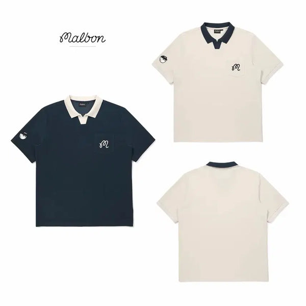 [BUNJANG] Malbon Golf Men's Short Sleeve T-Shirt / Malbon 말본 골프 남성반팔티