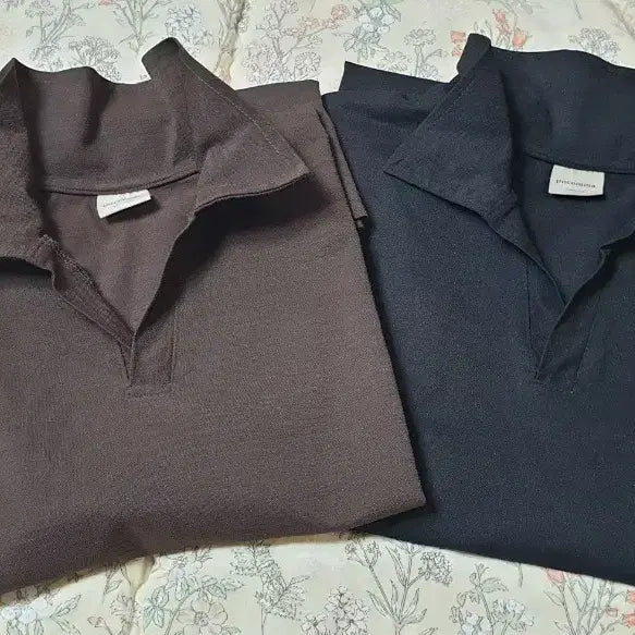 [BUNJANG] pnComma Men's 2-Pack Polo Shirts (Brown, Black) / pnComma 피앤콤마 남성 카라티 2종 (브라운, 블랙)