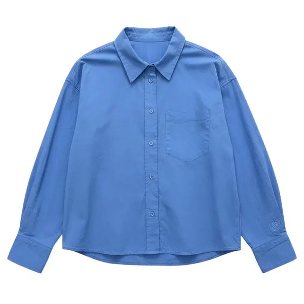 [BUNJANG] Paul & Joe Women's Cropped Shirt - Cool Tone / 여성66/ 폴앤조 색감 예쁜 쿨톤 크롭 셔츠 남방