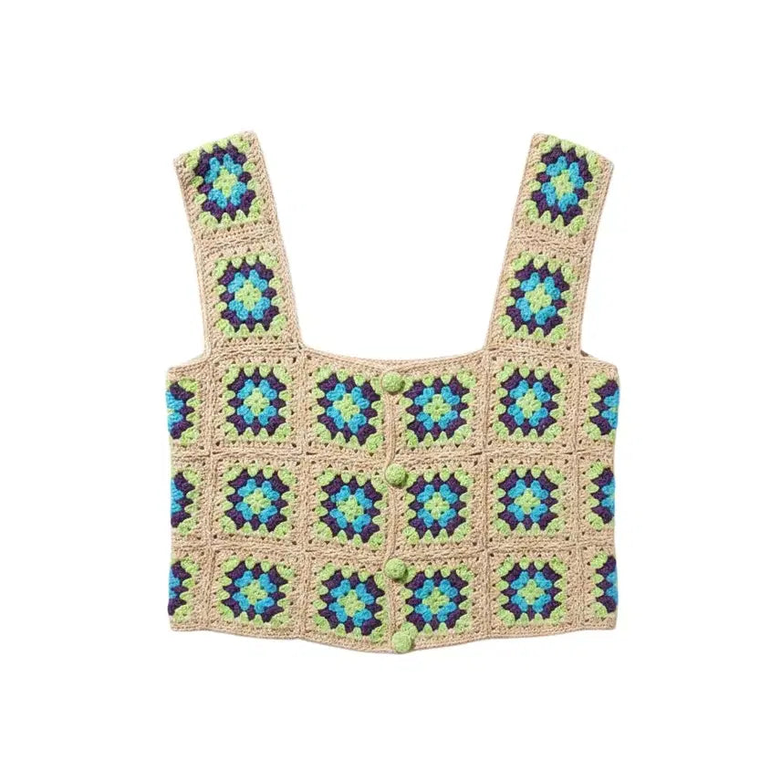 [BUNJANG] Zara Crochet Bustier Vest / 여성S/ 자라 크로셰 뷔스티에 조끼 25-142
