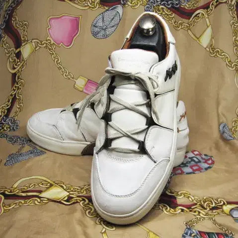 [BUNJANG] Ermenegildo Zegna Couture XXX Tiziano Calfskin Leather Sneakers / 이태리명품 에르메네질도제냐 꾸뛰르 XXX 티치아노 스니커즈 260