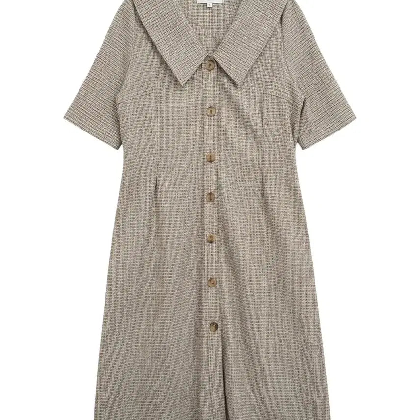 [BUNJANG] JJRO Women's Plaid Collar One-Piece Dress (Size 66) / 여성66/ JJRO 잔체크 카라넥 원피스