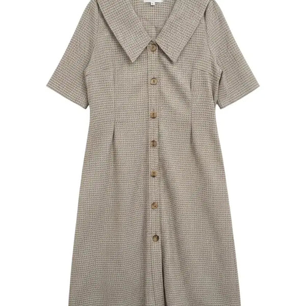 [BUNJANG] JJRO Women's Plaid Collar One-Piece Dress (Size 66) / 여성66/ JJRO 잔체크 카라넥 원피스