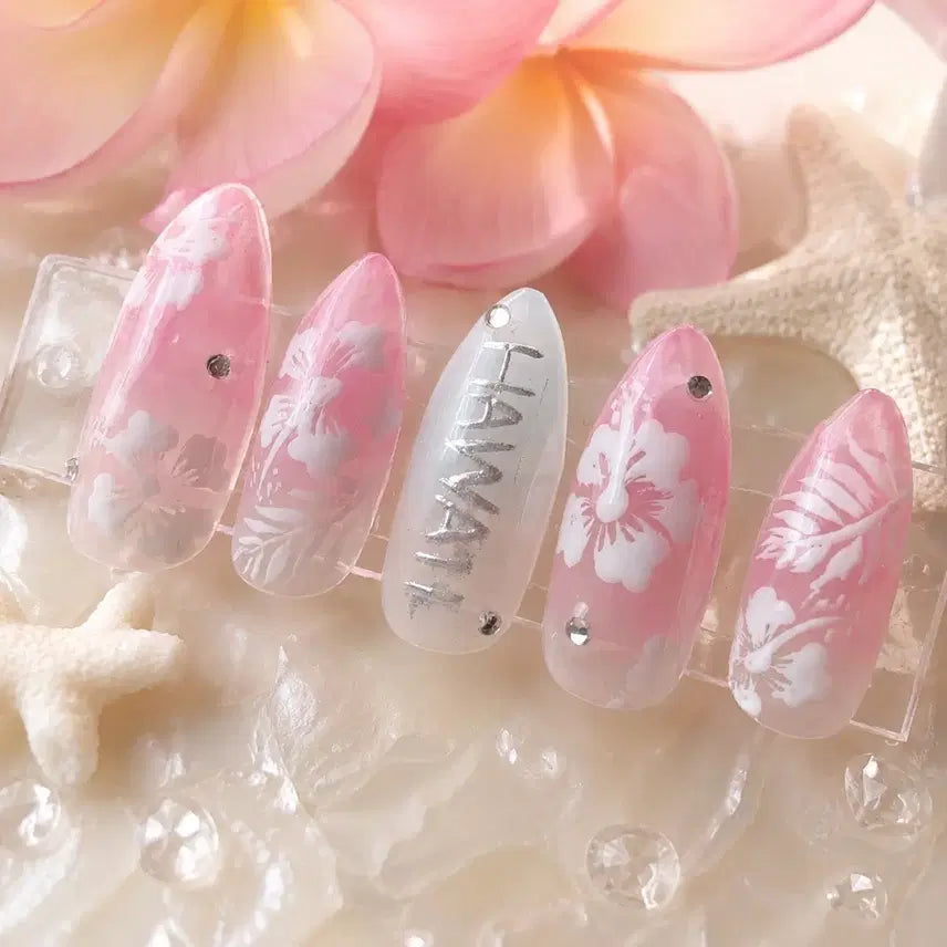 [BUNJANG] Handmade Summer Gal Summer Nail Tips / 여름 갸루 in Hawaii 수제네일팁/히메갸루/일본/여름