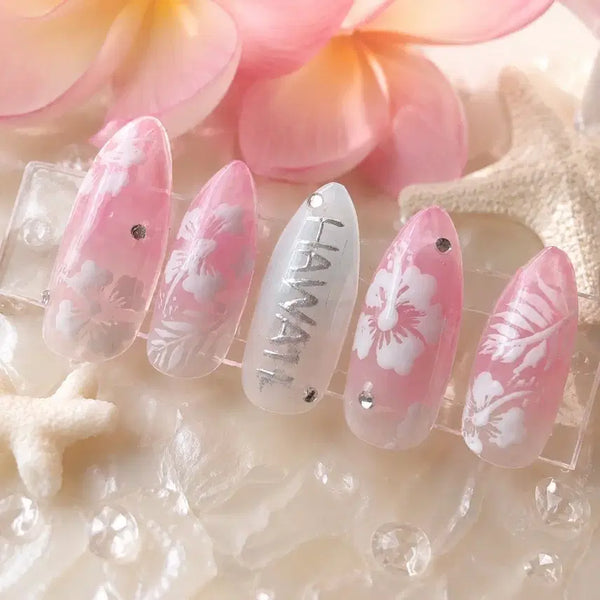 [BUNJANG] Handmade Summer Gal Summer Nail Tips / 여름 갸루 in Hawaii 수제네일팁/히메갸루/일본/여름