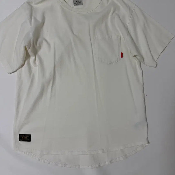 [BUNJANG] WTAPS Loopwheel Pocket T-Shirt White / 더블탭스 루프 휠 포켓 티셔츠 화이트