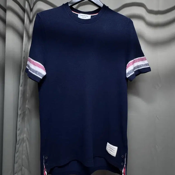 [BUNJANG] Thom Browne Navy Short Sleeve Knit Size 3 / 톰브라운 반팔니트 네이비 신상 3사이즈