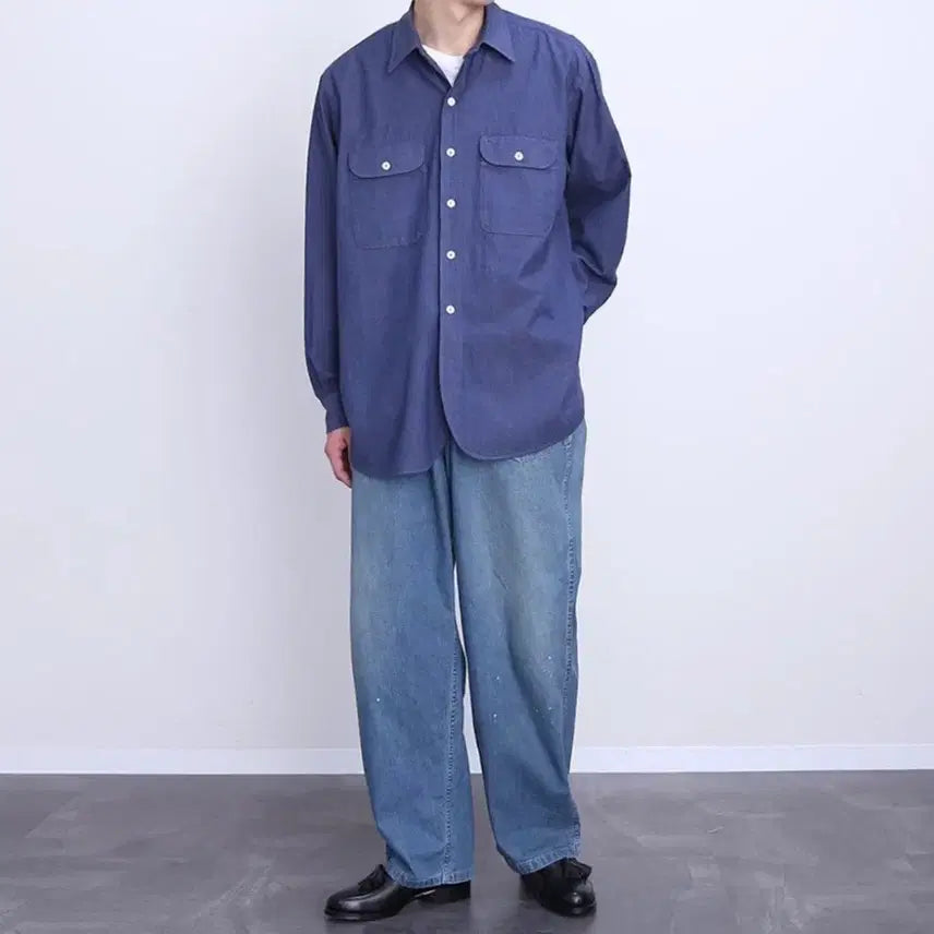 [BUNJANG] Matin Fils Work Shirt Two-Pocket Size 3 / 마티앤선즈 워크셔츠