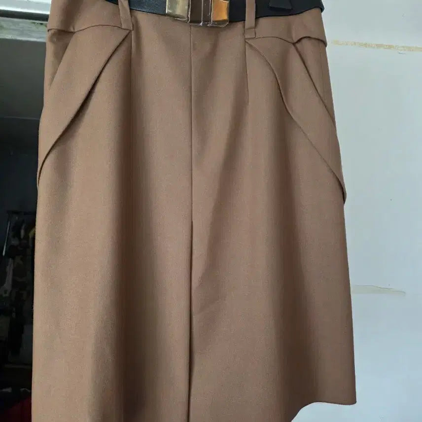 [BUNJANG] Mine Skirt Brown / 마인 스커트