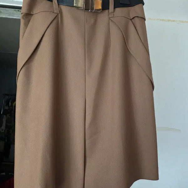 [BUNJANG] Mine Skirt Brown / 마인 스커트