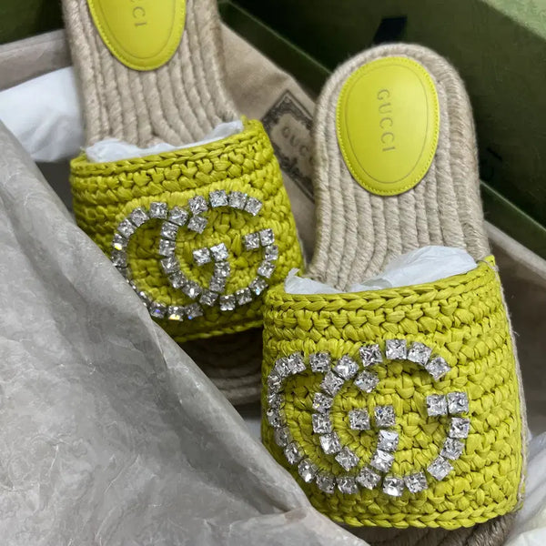 [BUNJANG] Gucci Espadrille Slipper Lime / 구찌 에스파듀 슬리퍼 라임 36(230)