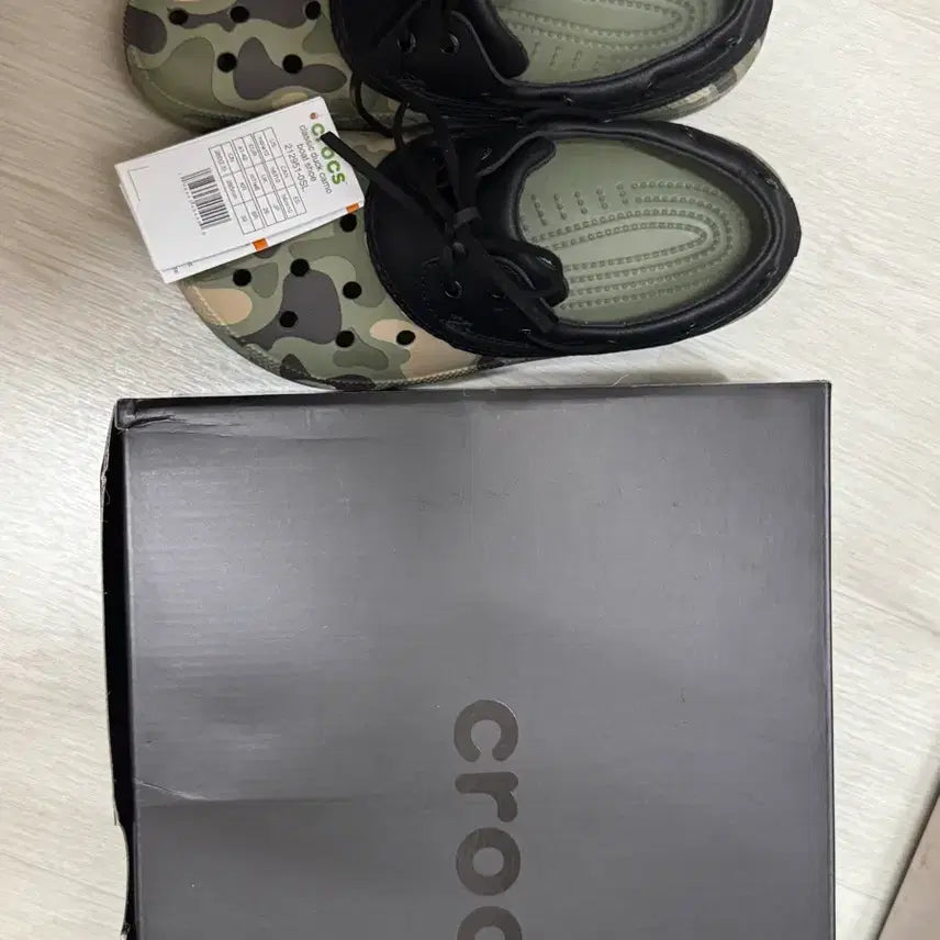 [BUNJANG] Crocs Camo Military Boat Shoes / 크록스 카모 밀리터리 샌들 보트슈즈 새상품 판매합니다