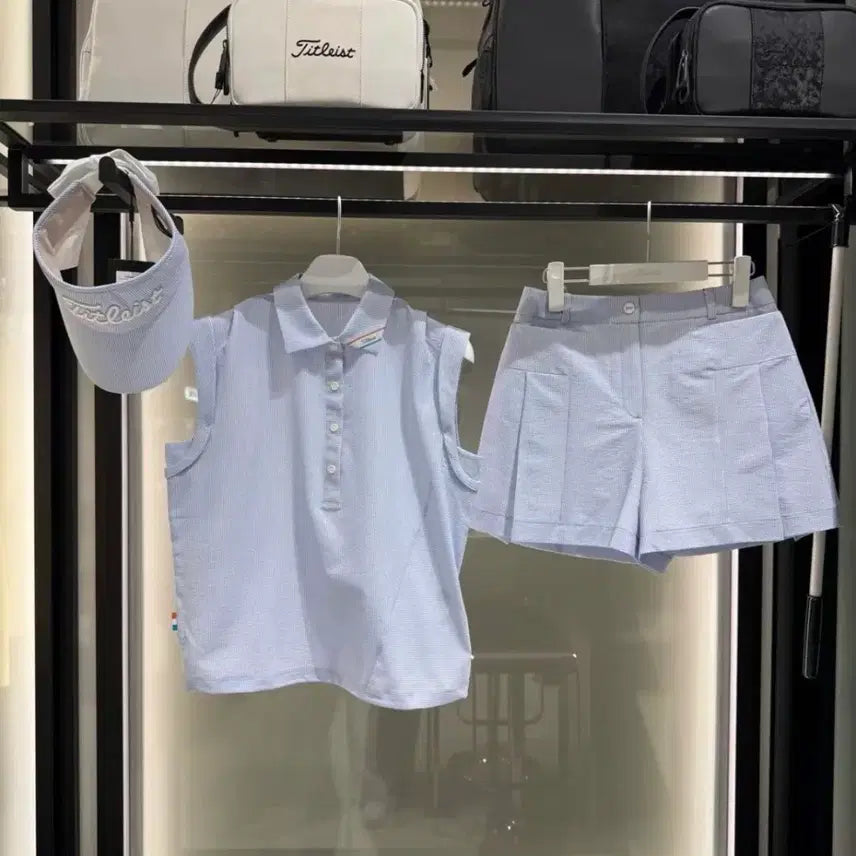 [BUNJANG] Titleist Golf Wear Sleeveless Top & Shorts Set / 타이틀리스트 골프웨어 민소매 상의 & 반바지 세트