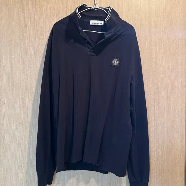 [BUNJANG] Stone Island Long Sleeve Polo Shirt / 스톤아일랜드 긴팔 카라티