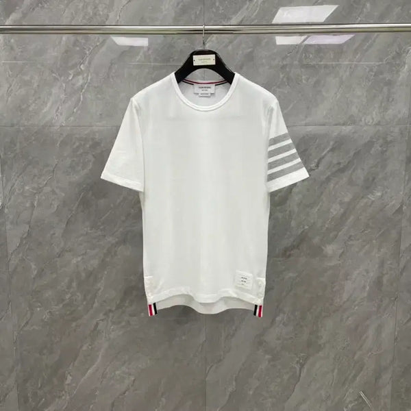 [BUNJANG] Thom Browne Jersey 4-Bar Short Sleeve T-Shirt White / 톰브라운   저지 4-바 숏 슬리브 티 화이트 매장구매