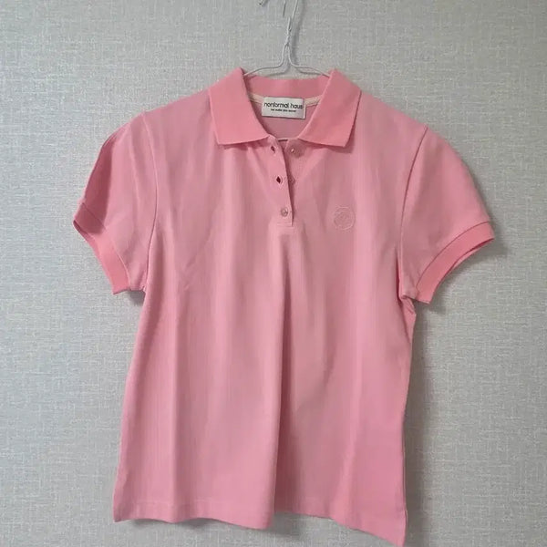 [BUNJANG] Pink Short Sleeve Polo T-Shirt / 핑크 반팔 카라티