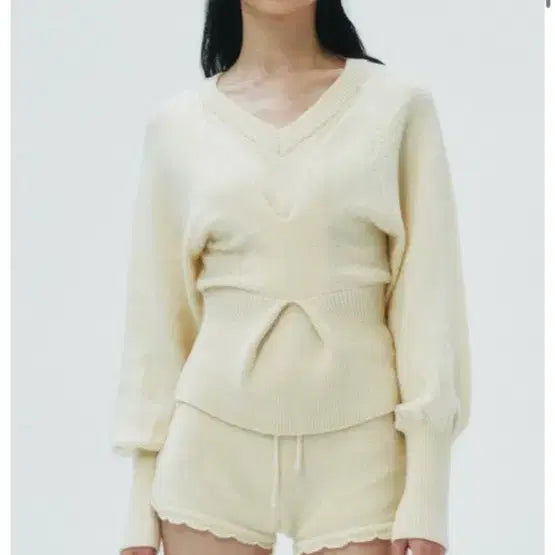 [BUNJANG] Thetis Cashmere V-Neck Knit Set / 더티스 캐시미어 브이넥 니트 세트 thetis