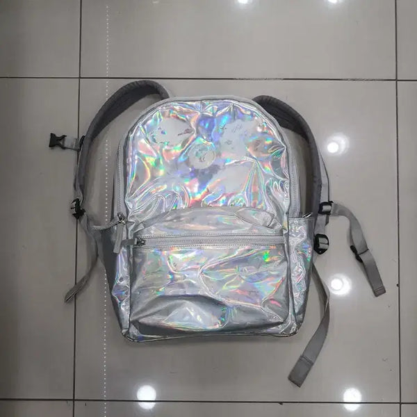 [BUNJANG] DOTOMM Silver Backpack / DOTOMM 은색 실버색상 백팩 가방 스티커자극오염많아요 중고