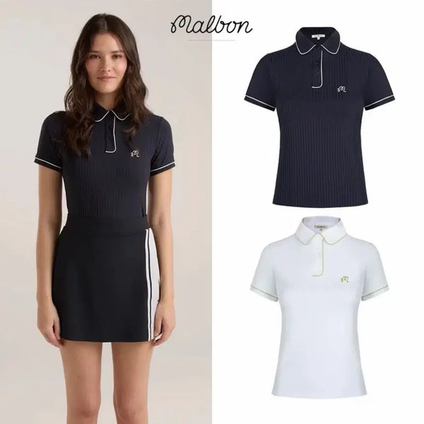 [BUNJANG] Malbon Golf Women's Short Sleeve T-Shirt / Malbon 말본 골프 여성반팔티