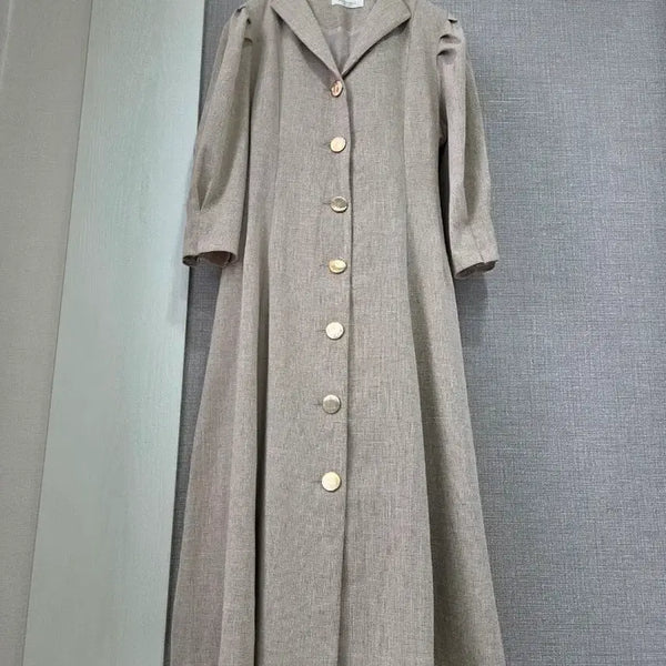 [BUNJANG] Babaraboo Volume Sleeve Flare Long Dress / babaraboo 볼륨소매 플레어롱원피스