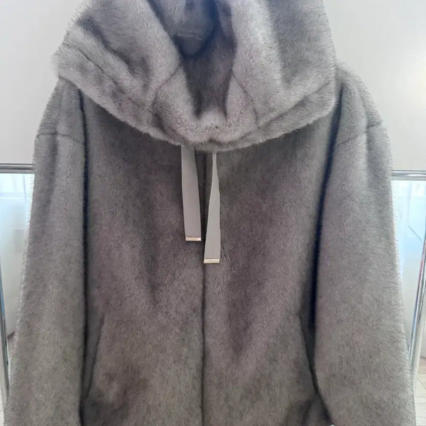[BUNJANG] Erno Hooded Zip-Up Fur Coat / 에르노 후드집업 퍼코트