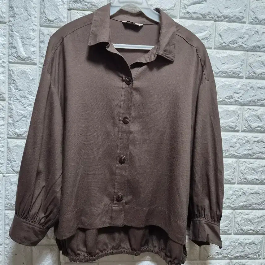 [BUNJANG] Jason Wu Oversized Cotton Linen Shirt Brown Size 55 / 제이슨우 오버핏 면.마 브라운 셔츠55